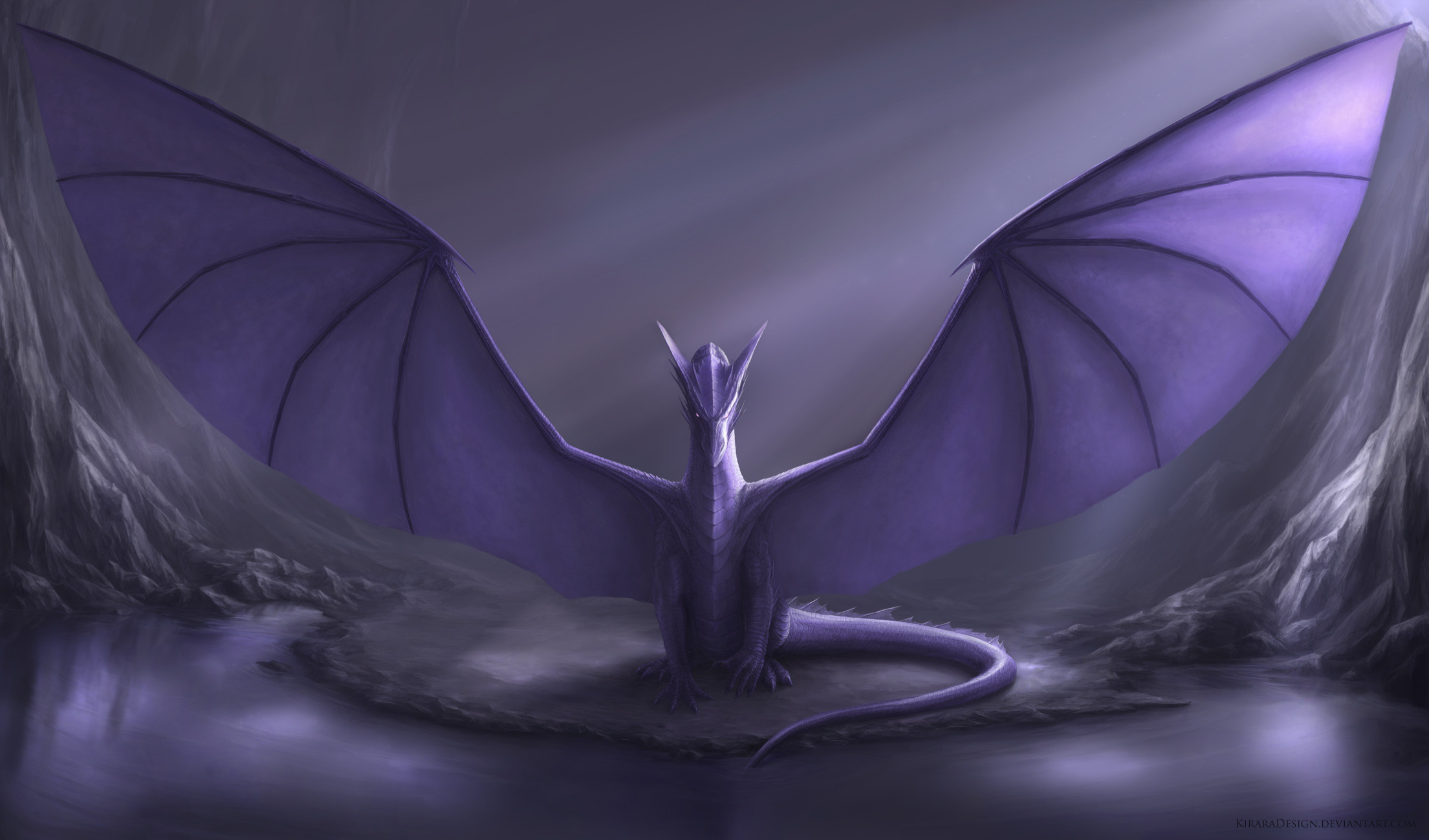 Purple Lightning Dragon Wallpapers