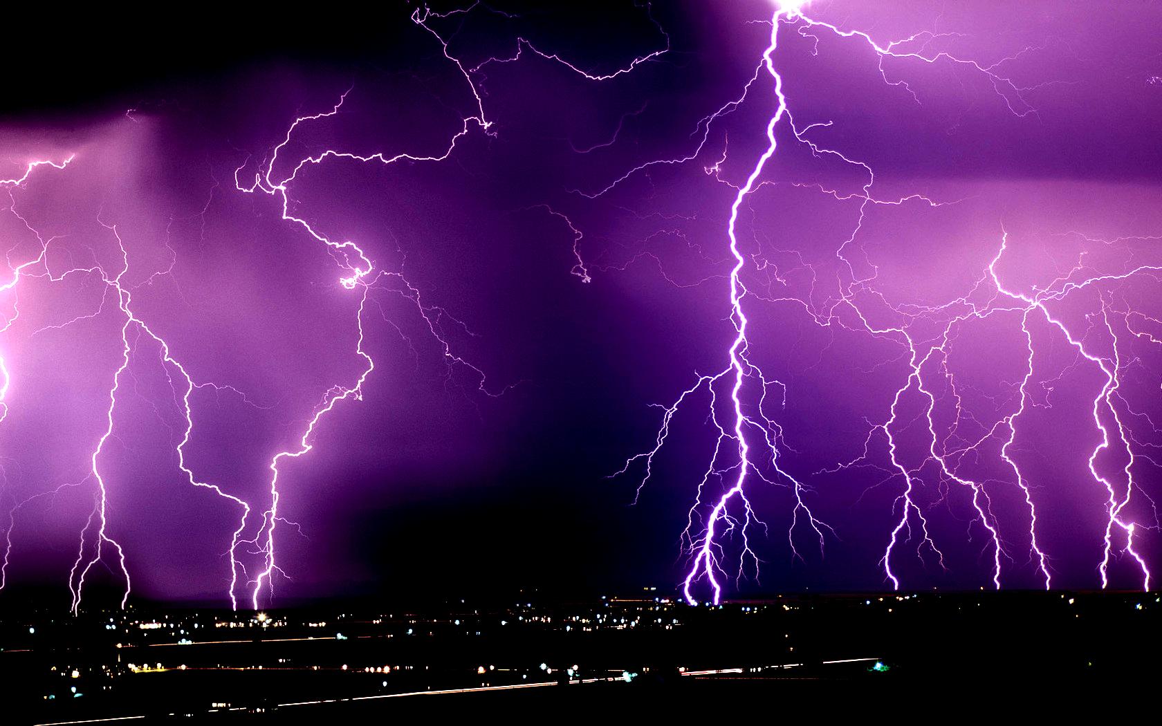 Purple Lightning Wallpapers