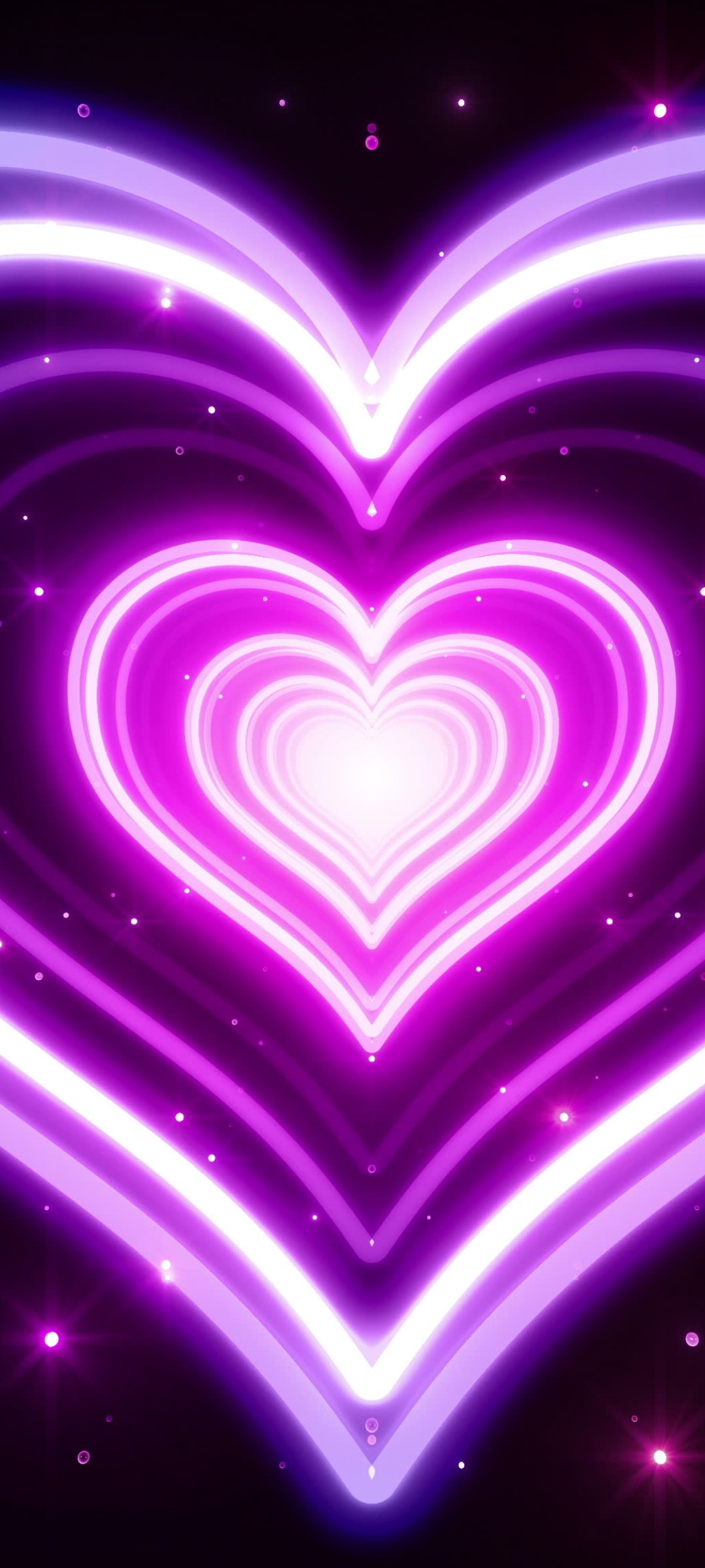 Purple Neon Heart Wallpapers