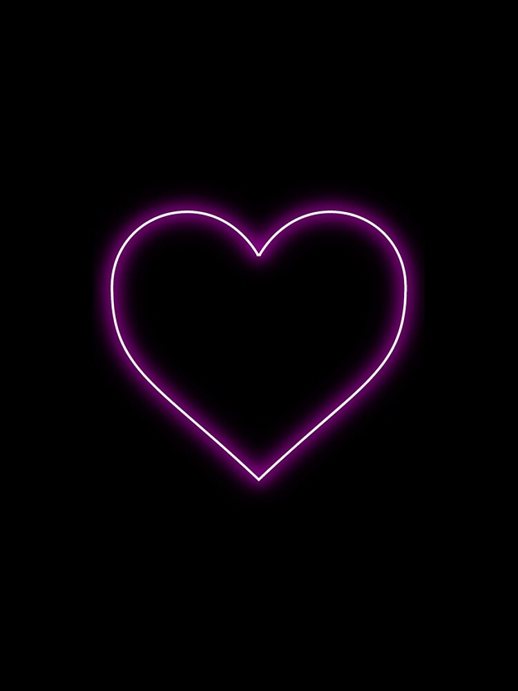 Purple Neon Heart Wallpapers