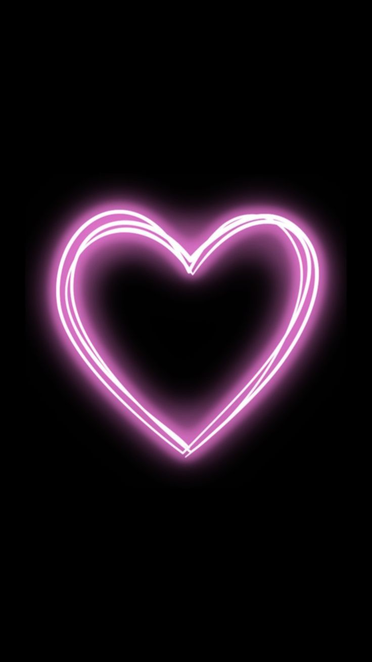 Purple Neon Heart Wallpapers