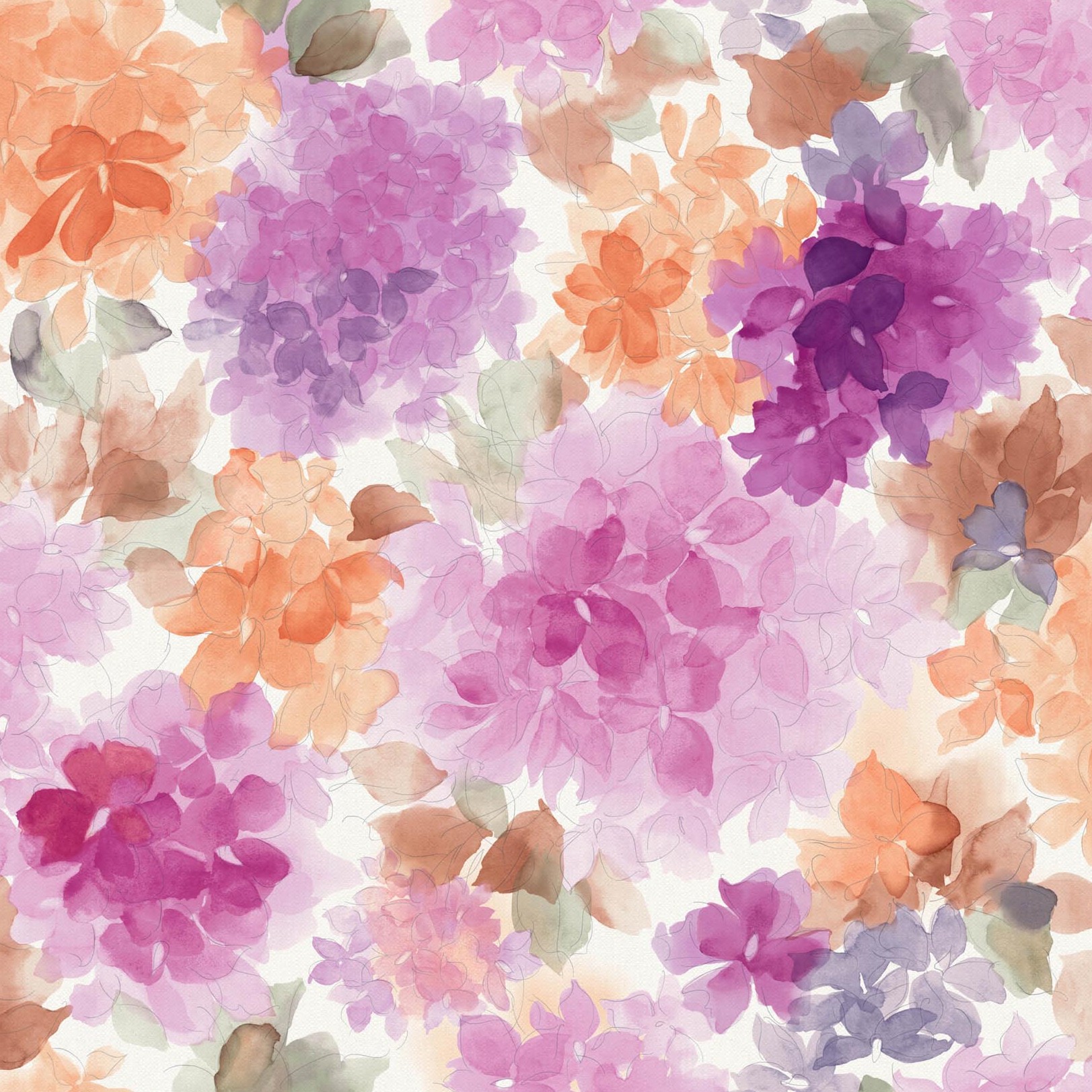 Purple Orange Flowers Wallpapers