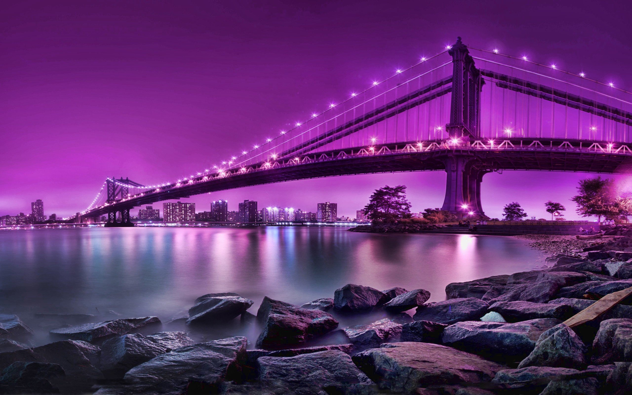 Purple Skyline Wallpapers