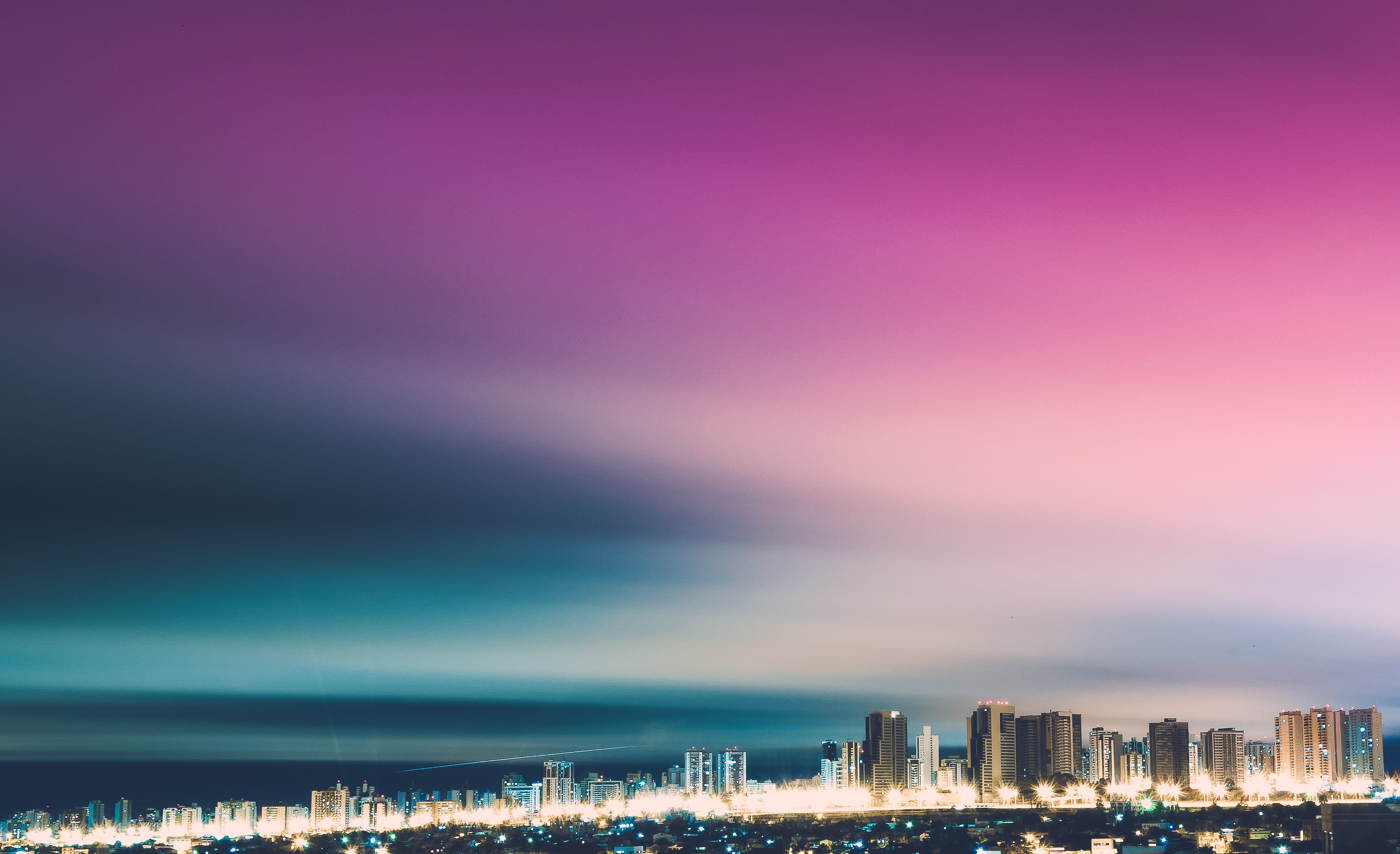 Purple Skyline Wallpapers