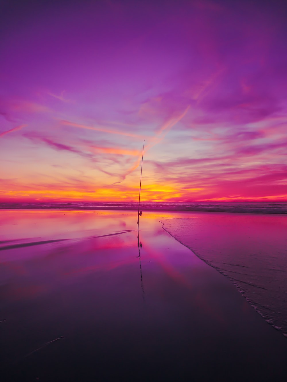 Purple Sunset Beach Wallpapers