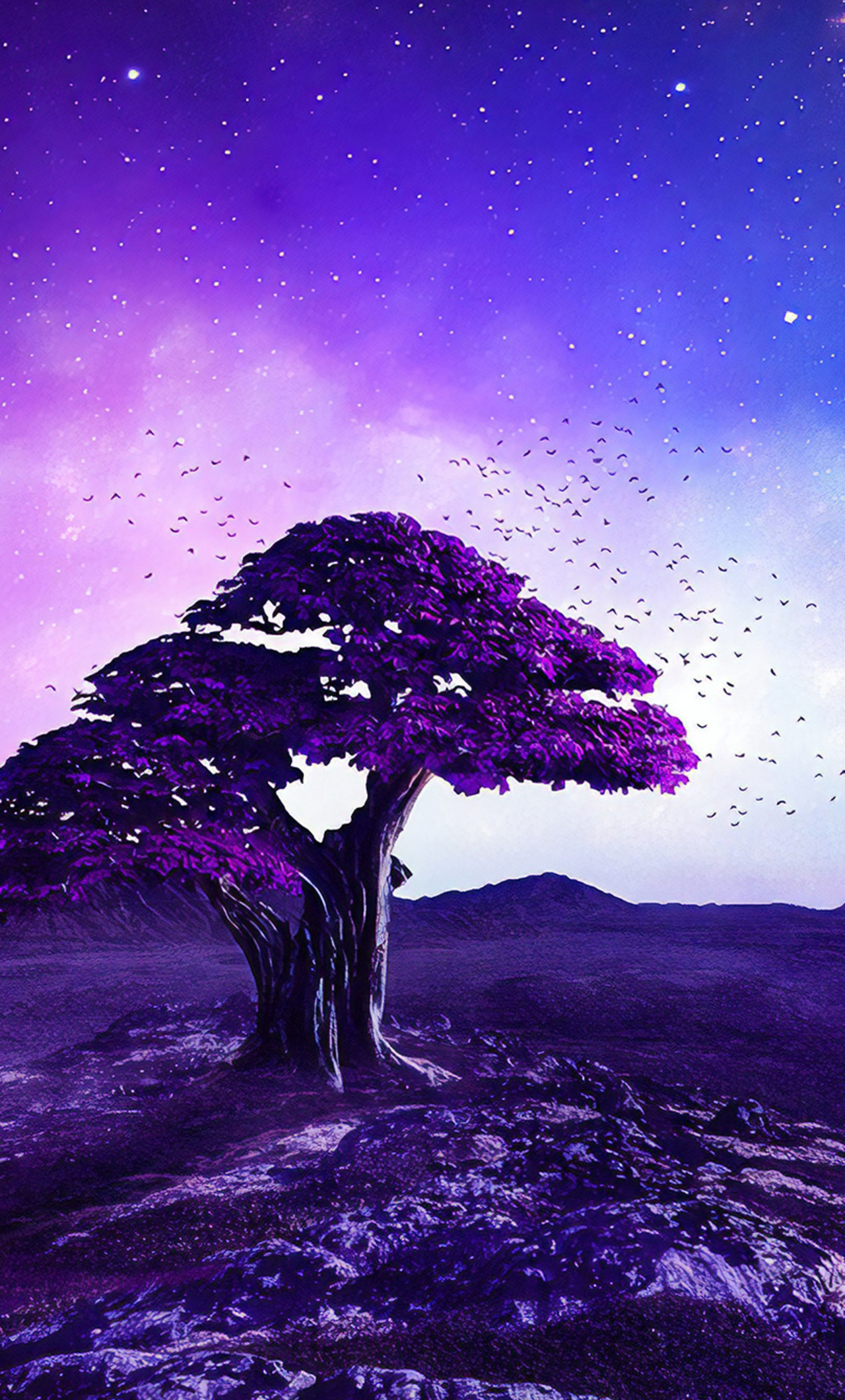 Purple Tree Wallpapers