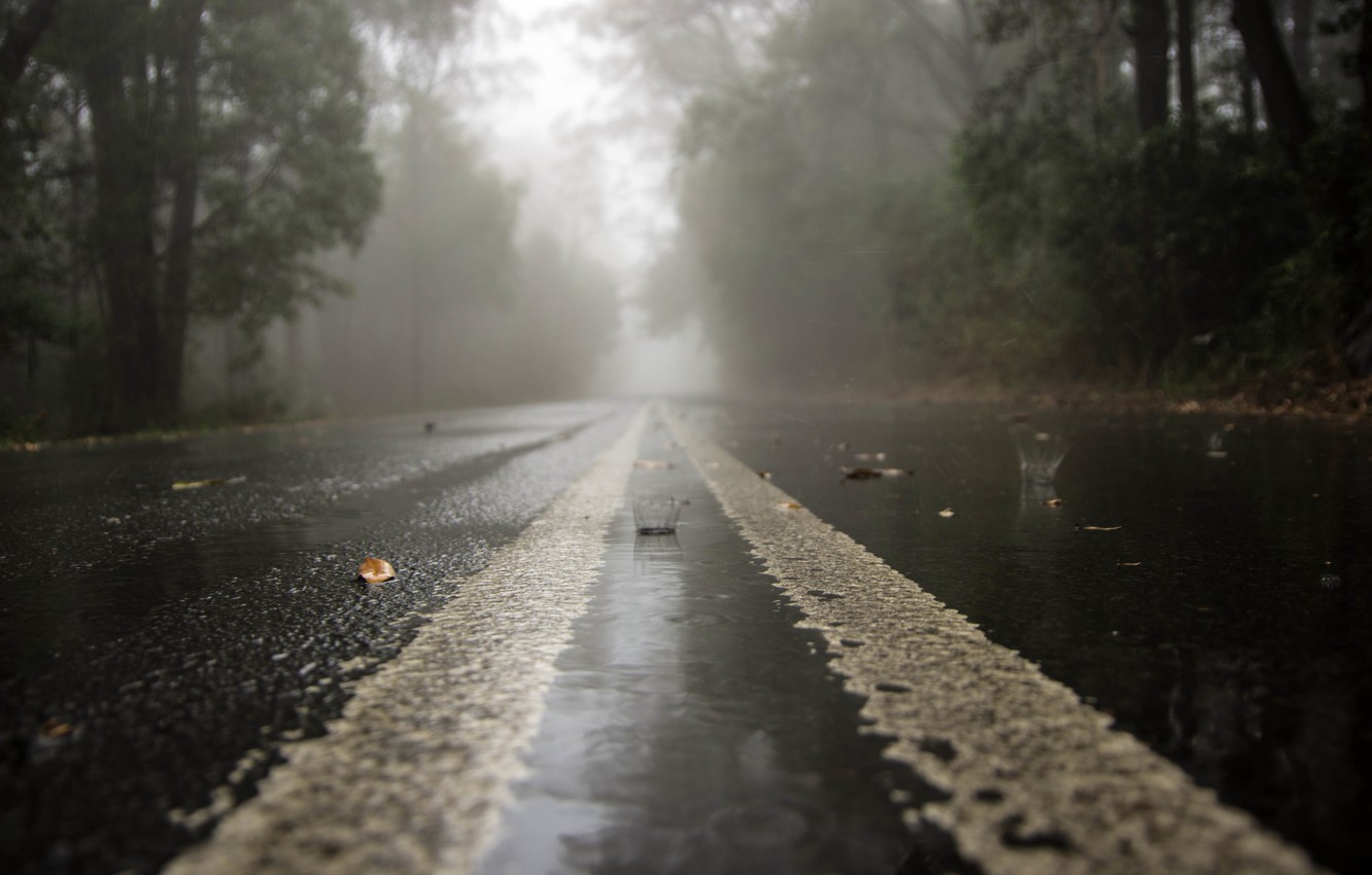 Rain Road Wallpapers