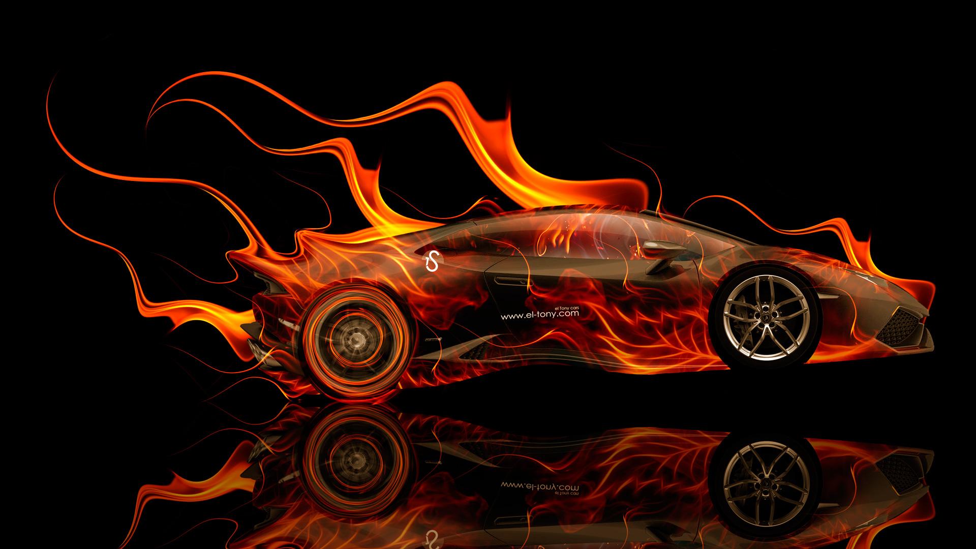 Rainbow Fire Lamborghini Wallpapers