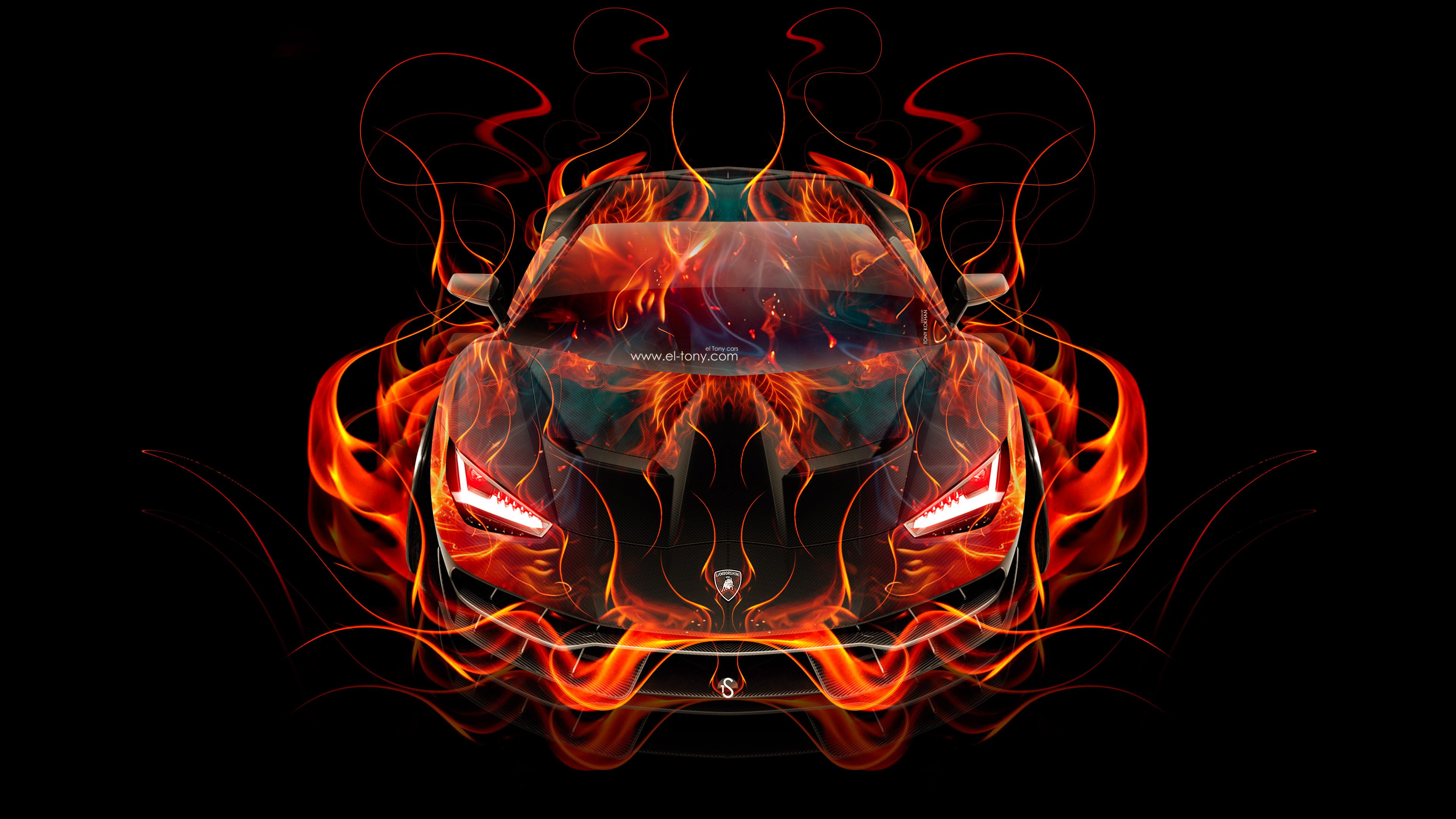 Rainbow Fire Lamborghini Wallpapers