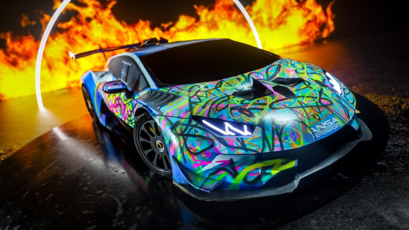 Rainbow Fire Lamborghini Wallpapers