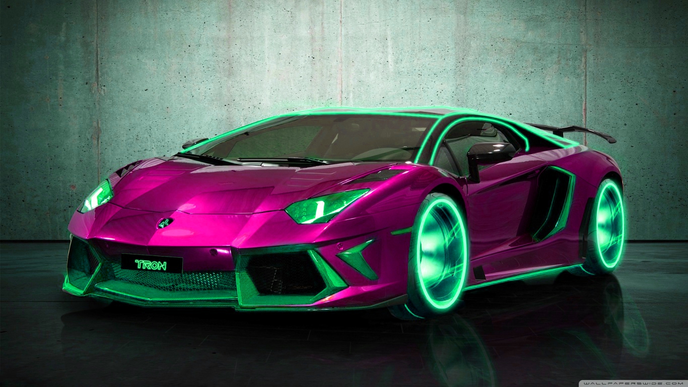 Rainbow Fire Lamborghini Wallpapers