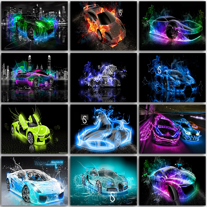 Rainbow Fire Lamborghini Wallpapers