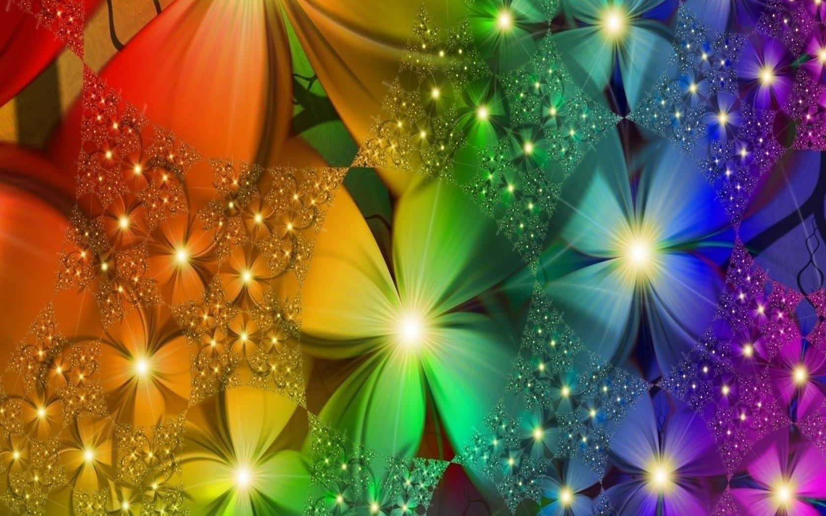 Rainbow Flowers Wallpapers