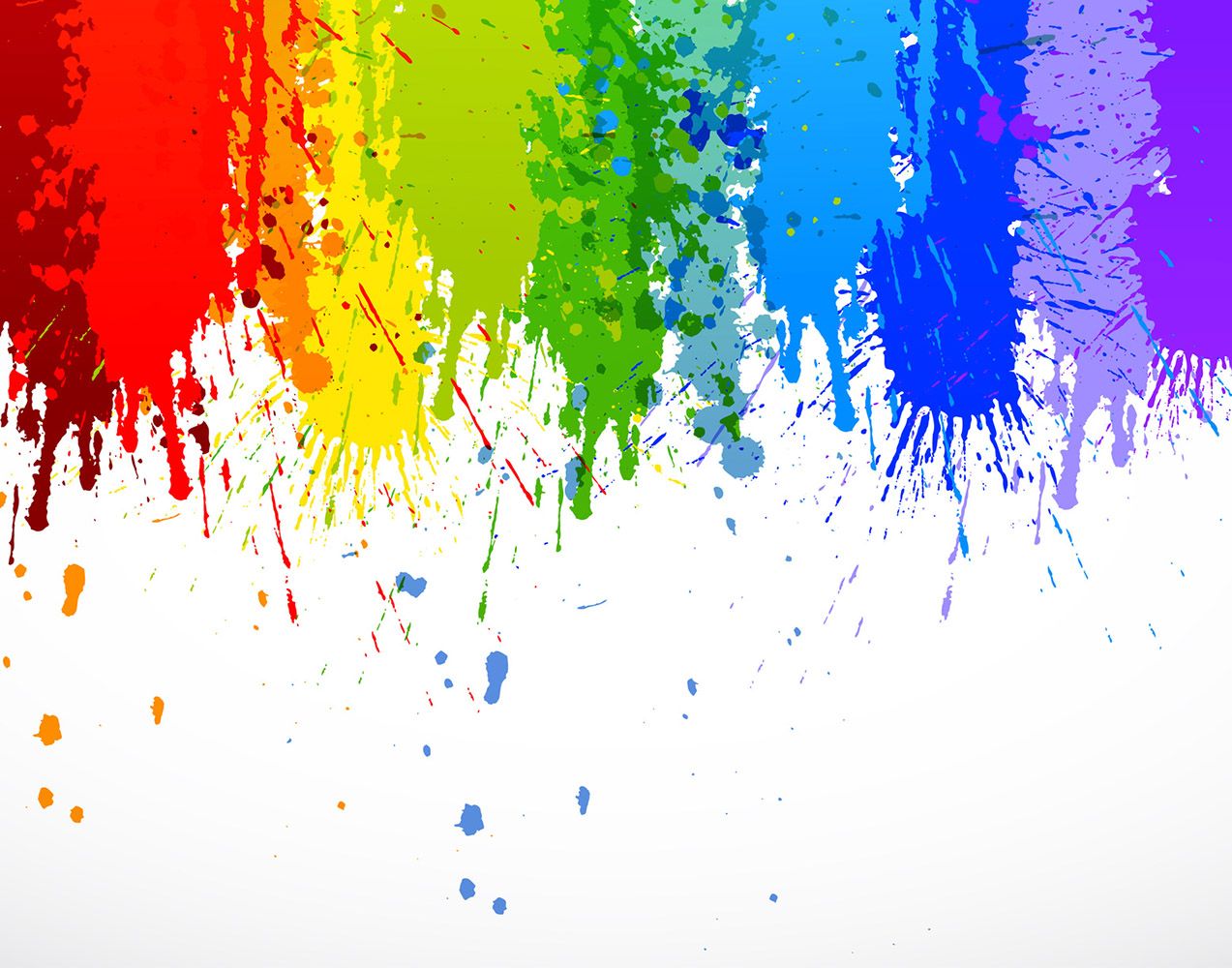 Rainbow Splatter Wallpapers