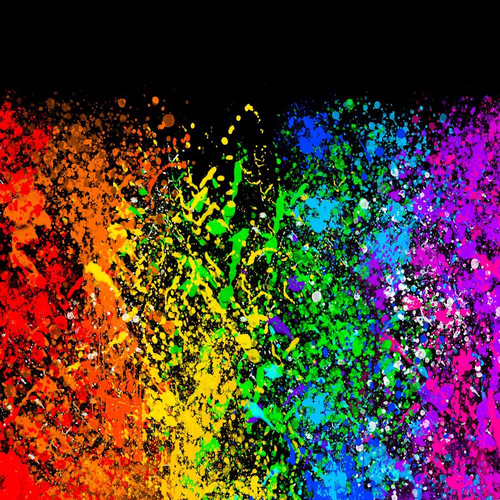 Rainbow Splatter Wallpapers