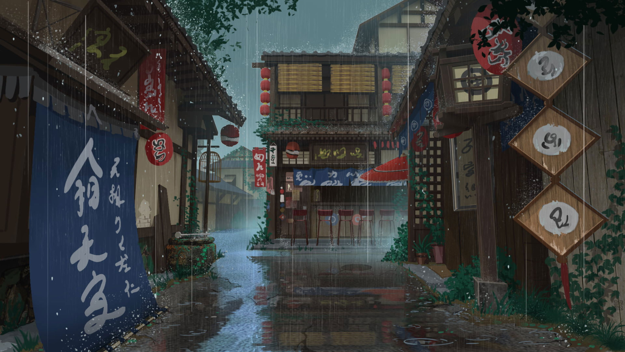 Rainy Japan Wallpapers