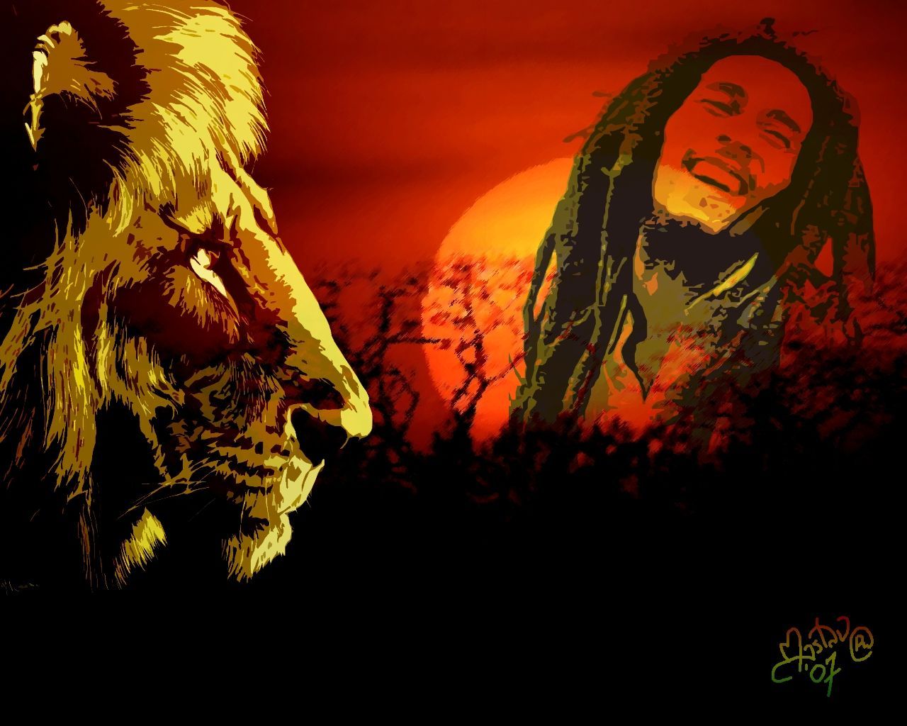 Rastafari Lion Wallpapers