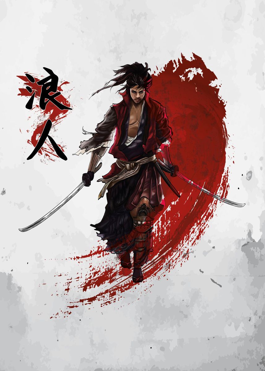 Realistic Samurai Drawing Wallpapers