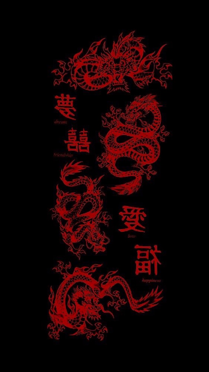 Red Chinese Dragon Aesthetic Wallpapers