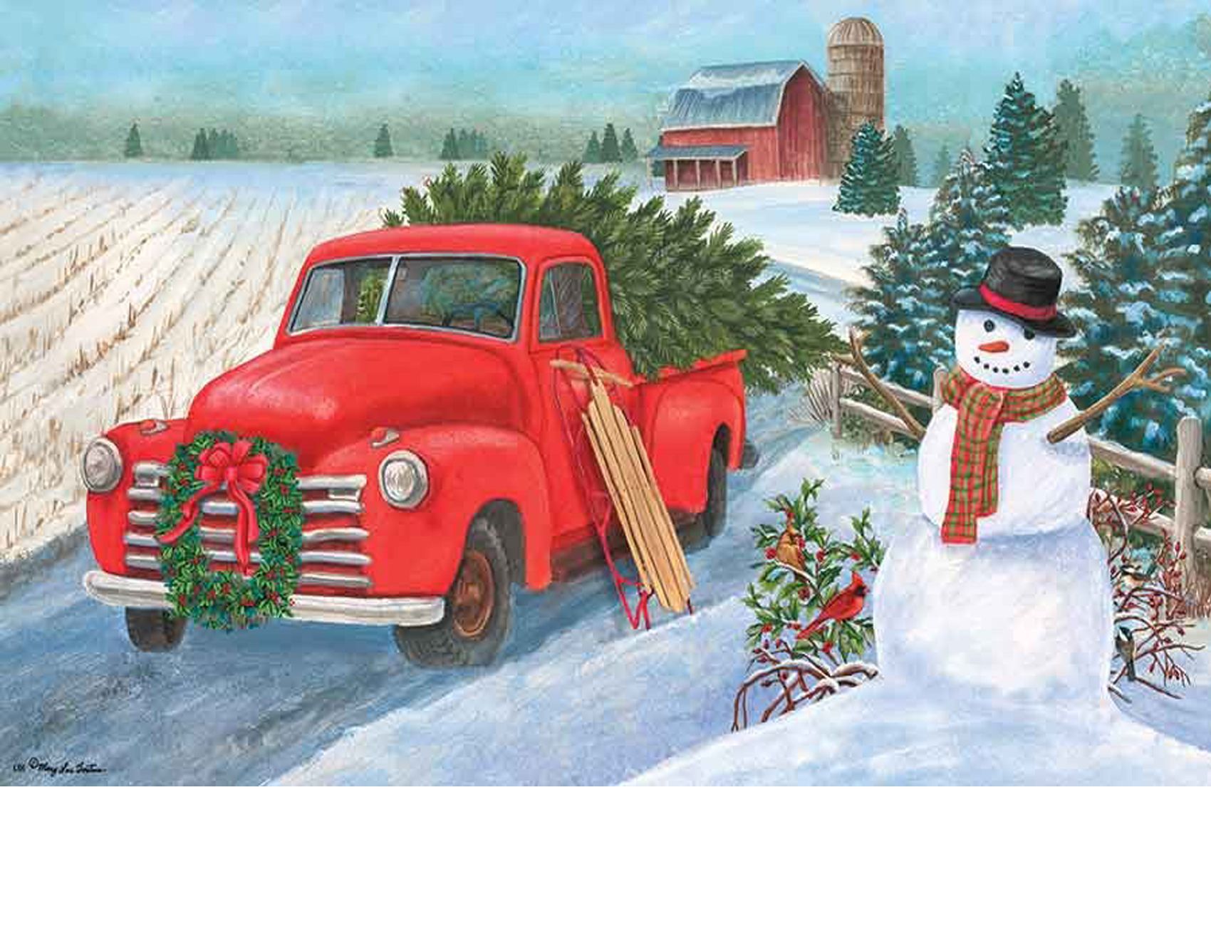 Red Truck Christmas Wallpapers