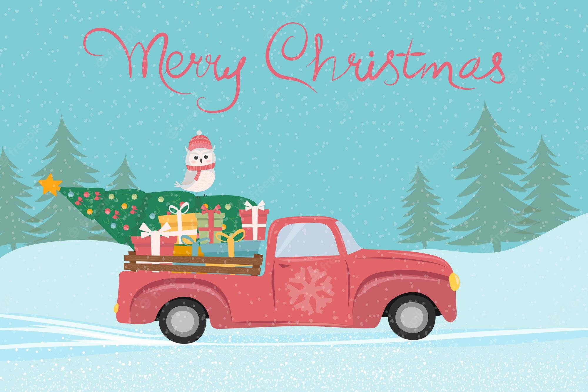 Red Truck Christmas Wallpapers