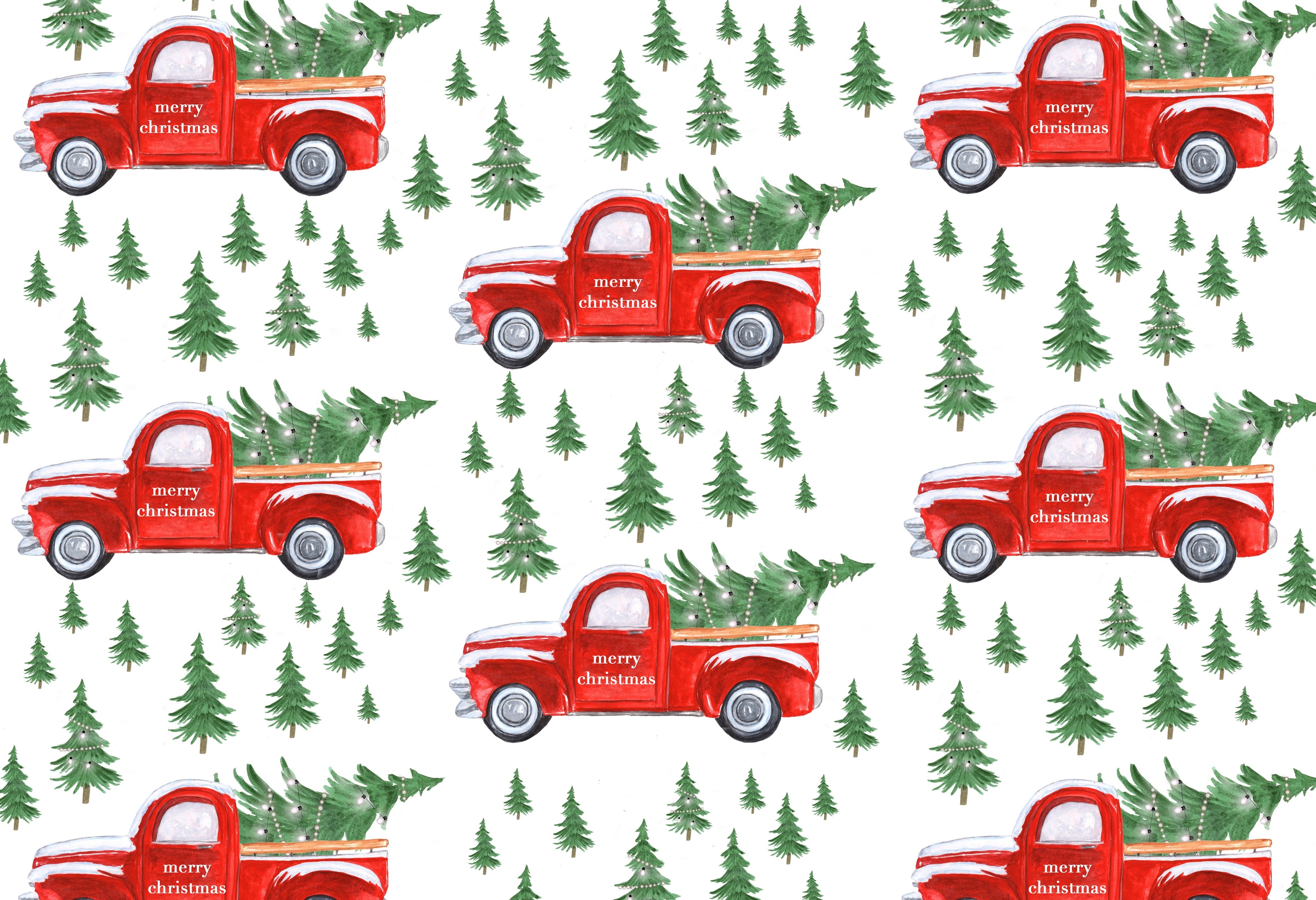 Red Truck Christmas Wallpapers