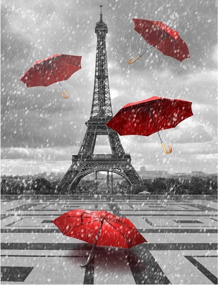 Red Umbrella Painting Wallpapers