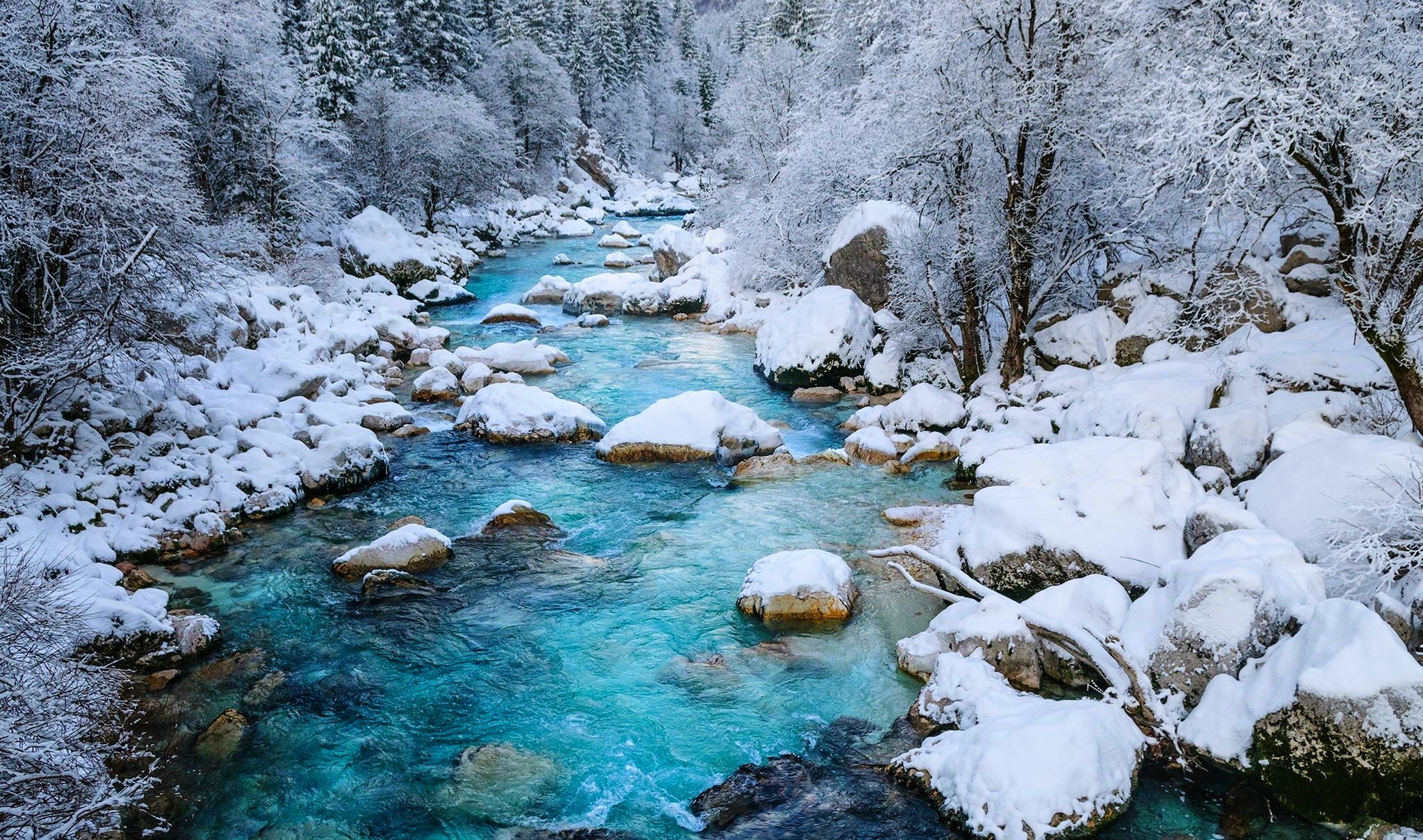 Rivers In Winter Wallpapers