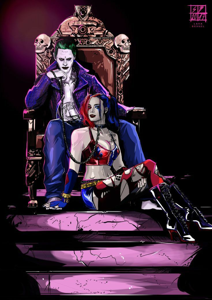 Romantic Joker And Harley Drawings Wallpapers