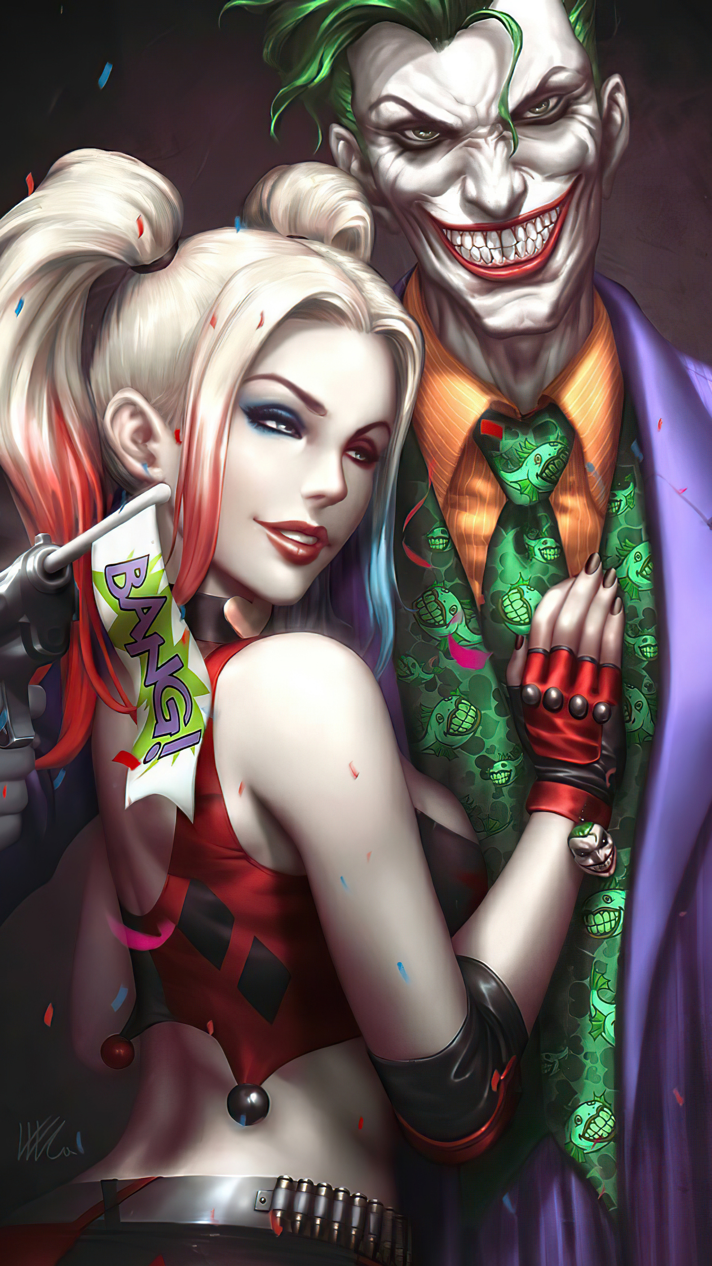 Romantic Joker And Harley Drawings Wallpapers