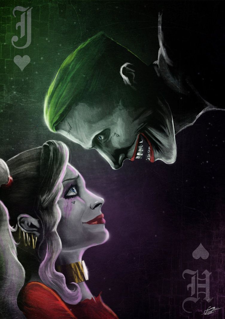 Romantic Joker And Harley Drawings Wallpapers