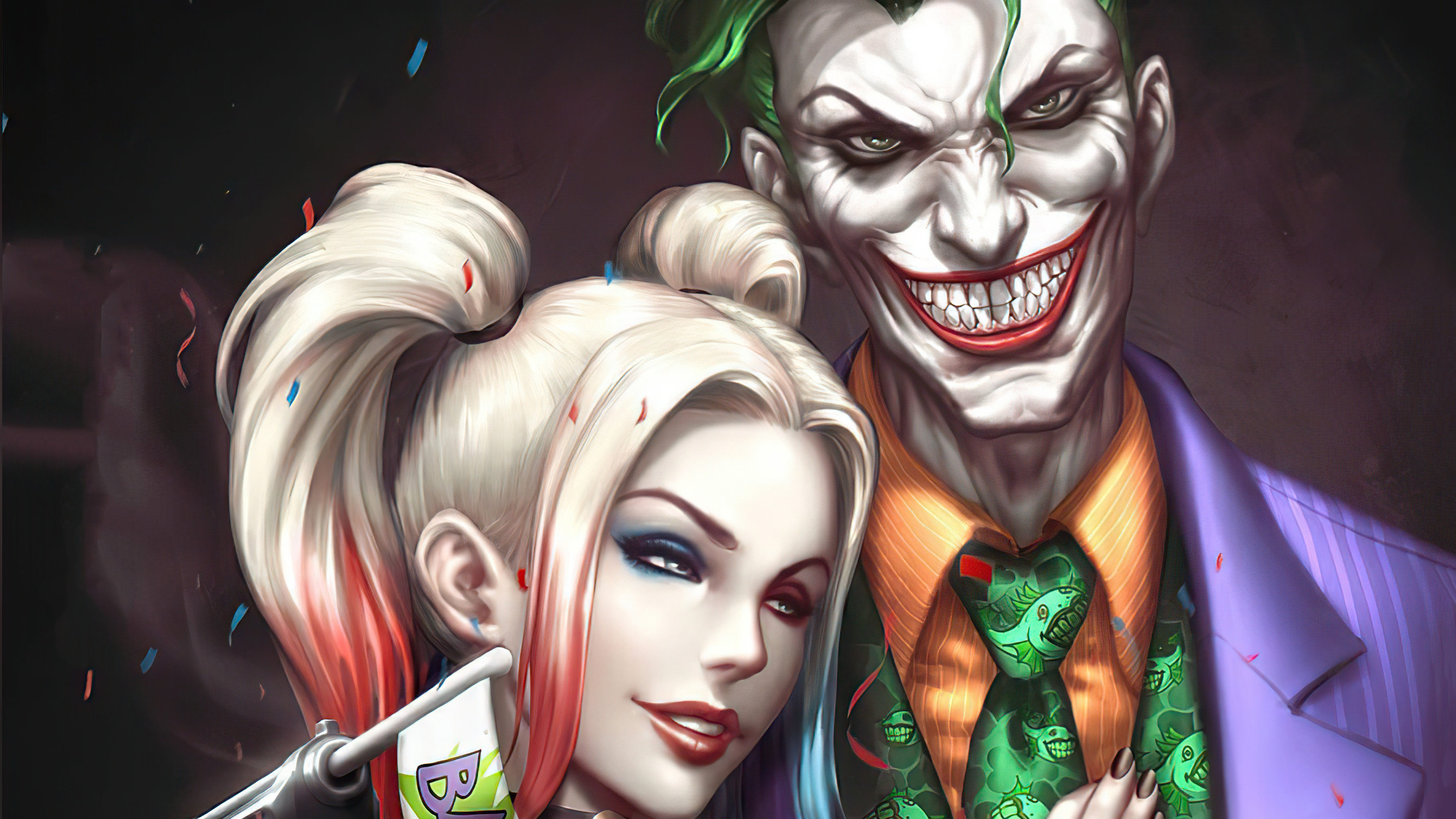 Romantic Joker And Harley Drawings Wallpapers