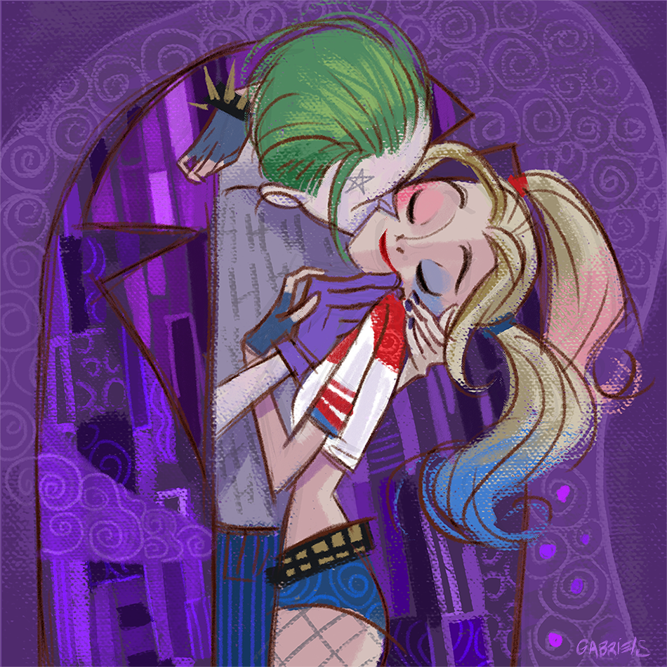 Romantic Joker And Harley Drawings Wallpapers