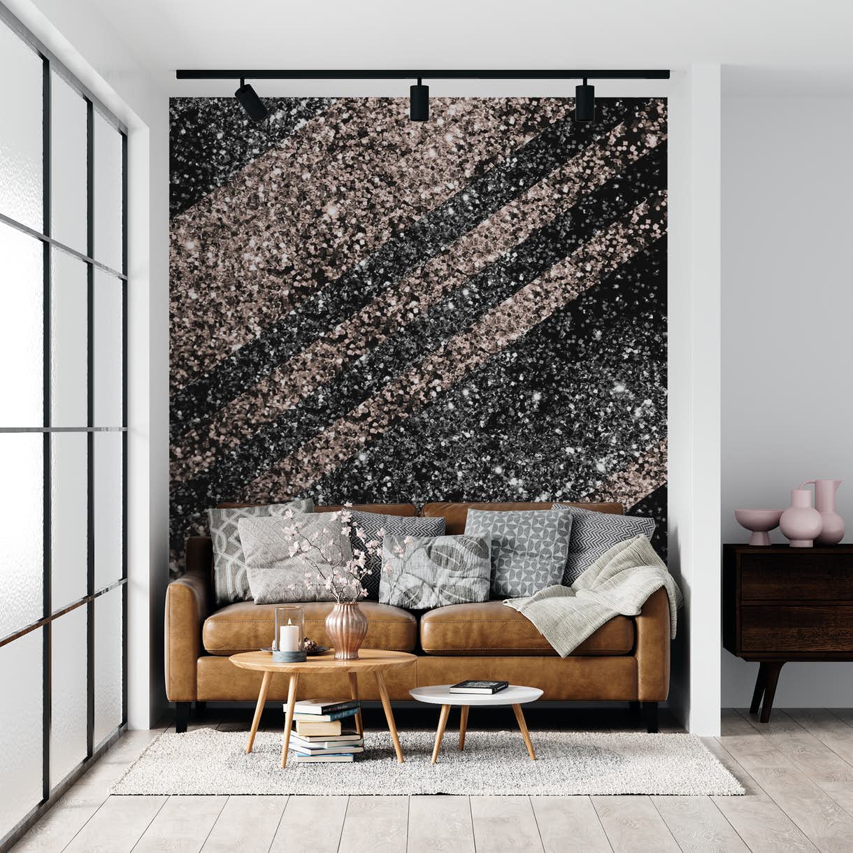 Rose Gold Black Glitter Wallpapers