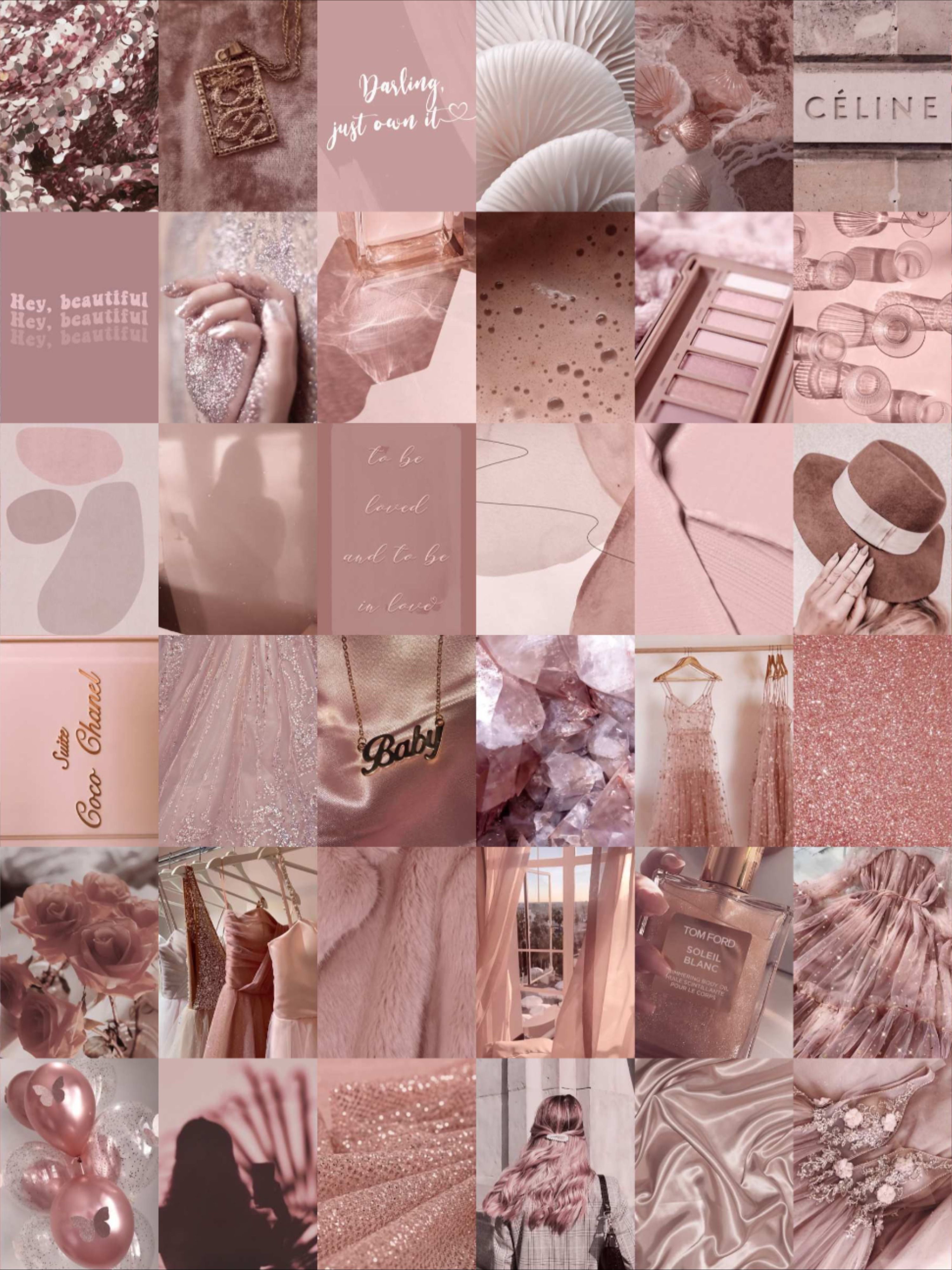 Rose Gold Collage Wallpapers