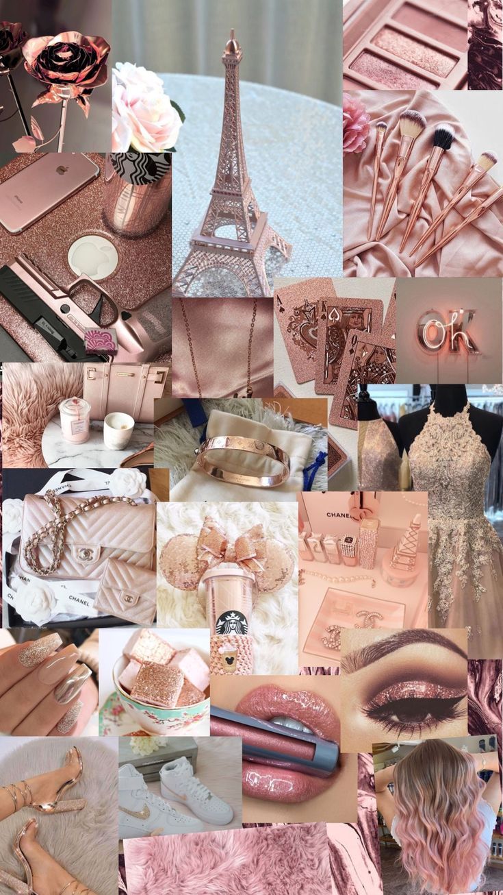 Rose Gold Collage Wallpapers