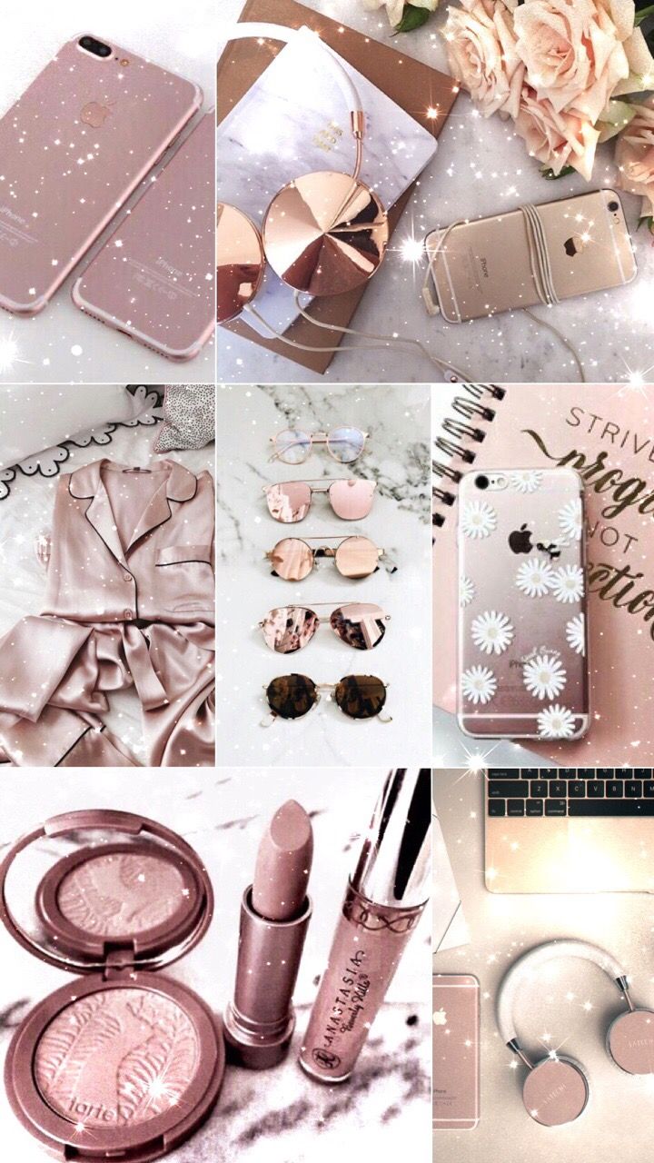 Rose Gold Collage Wallpapers