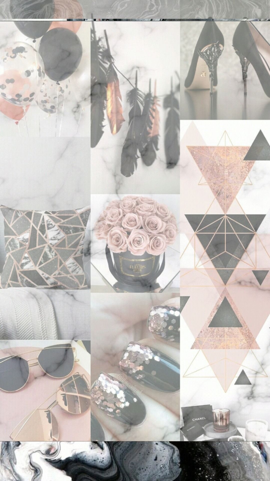 Rose Gold Collage Wallpapers