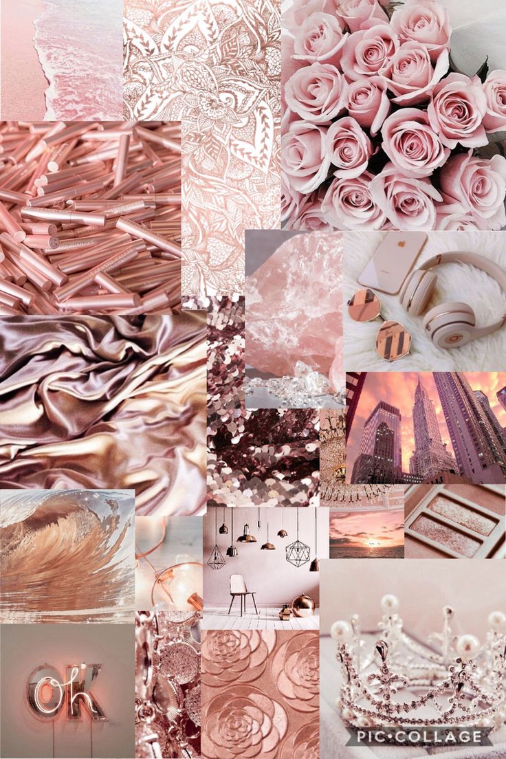 Rose Gold Collage Wallpapers