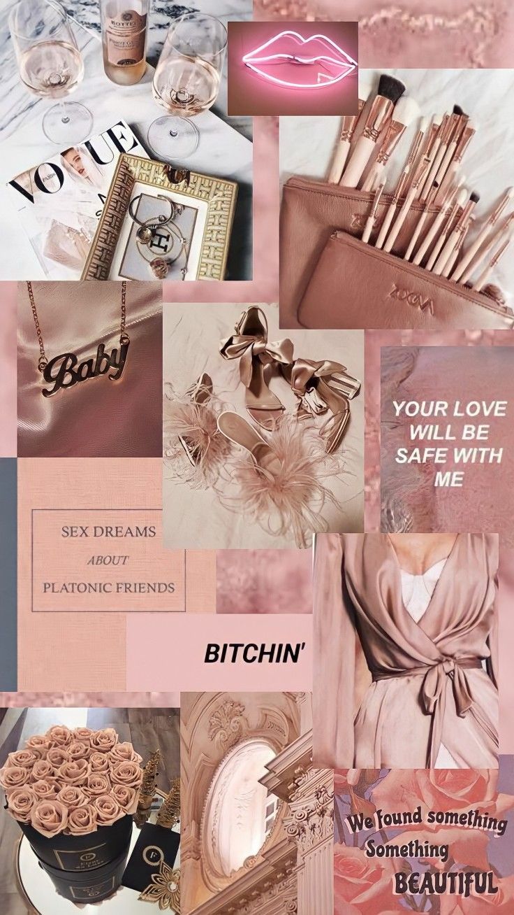 Rose Gold Collage Wallpapers