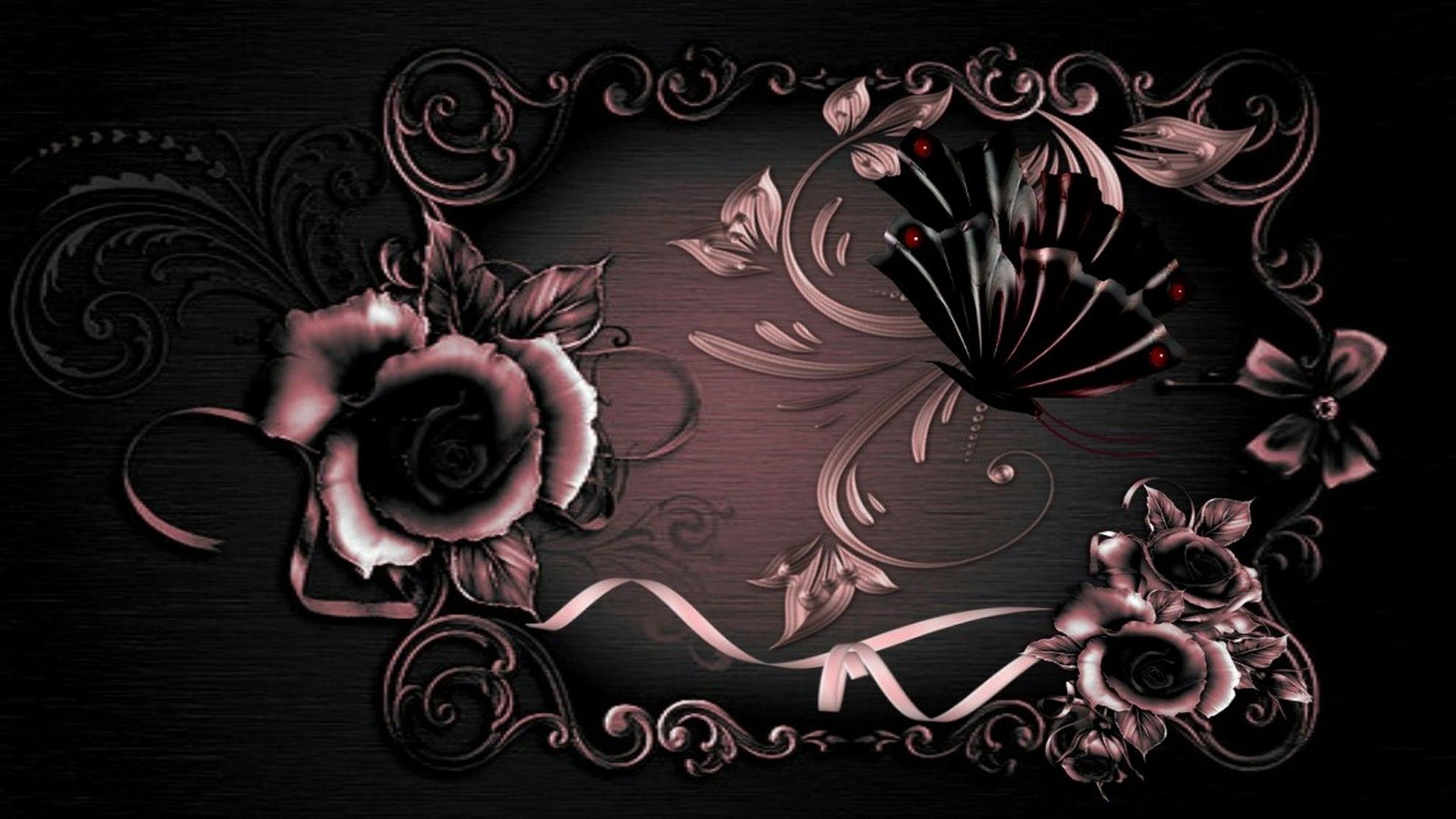 Rose Gold Cute Black Wallpapers