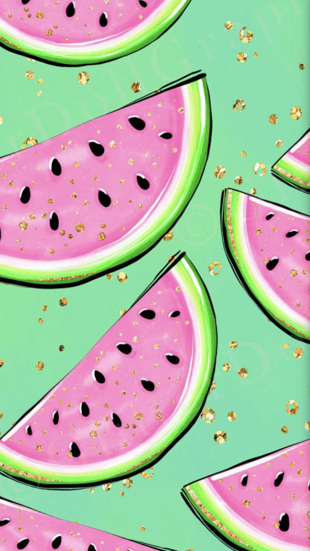 Rose Gold Cute Watermelon Wallpapers