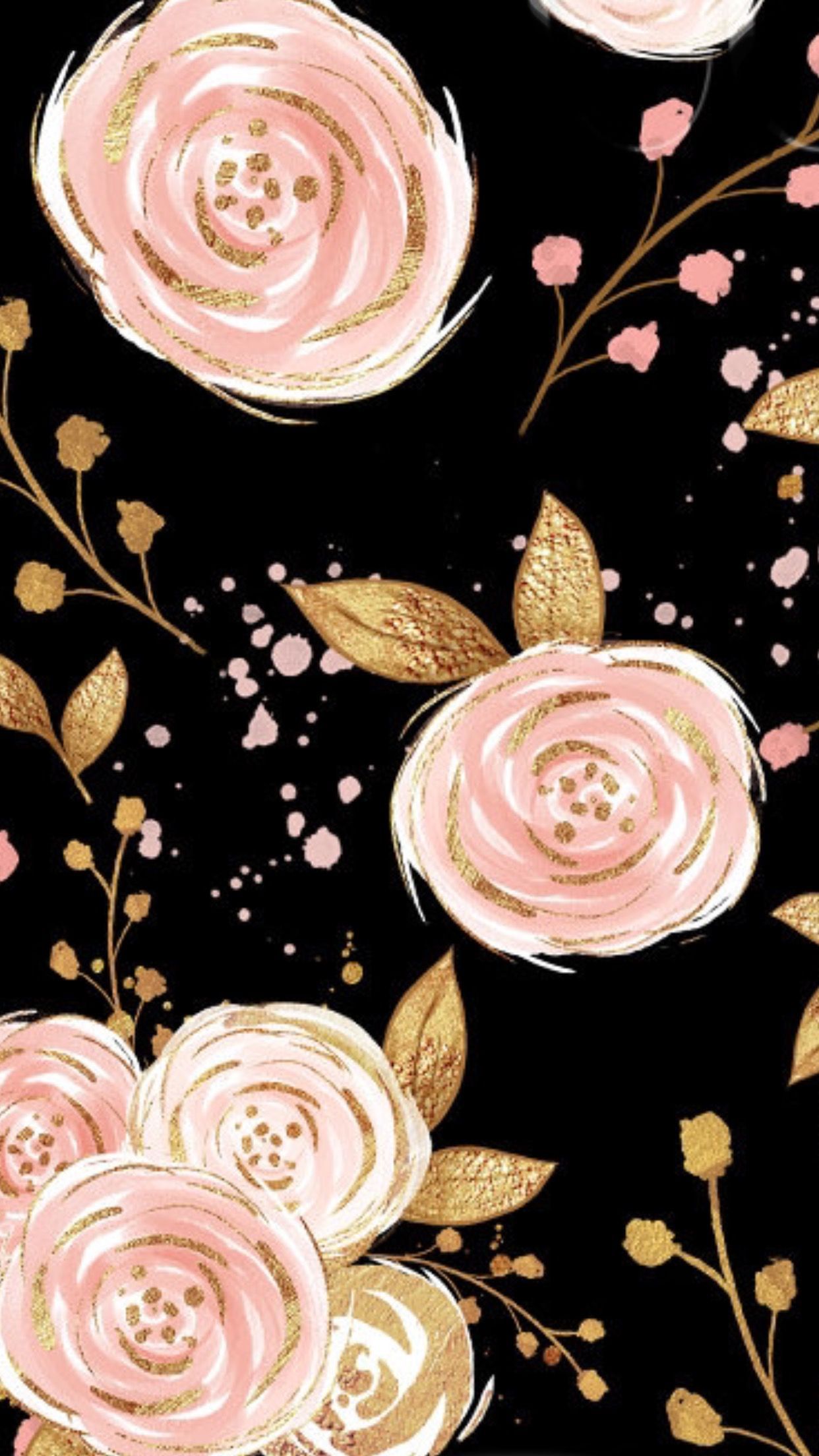 Rose Gold Floral Wallpapers