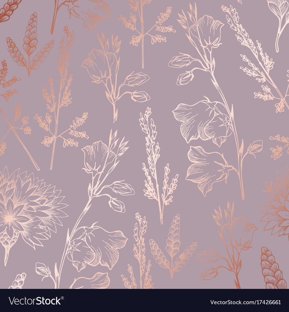 Rose Gold Floral Wallpapers