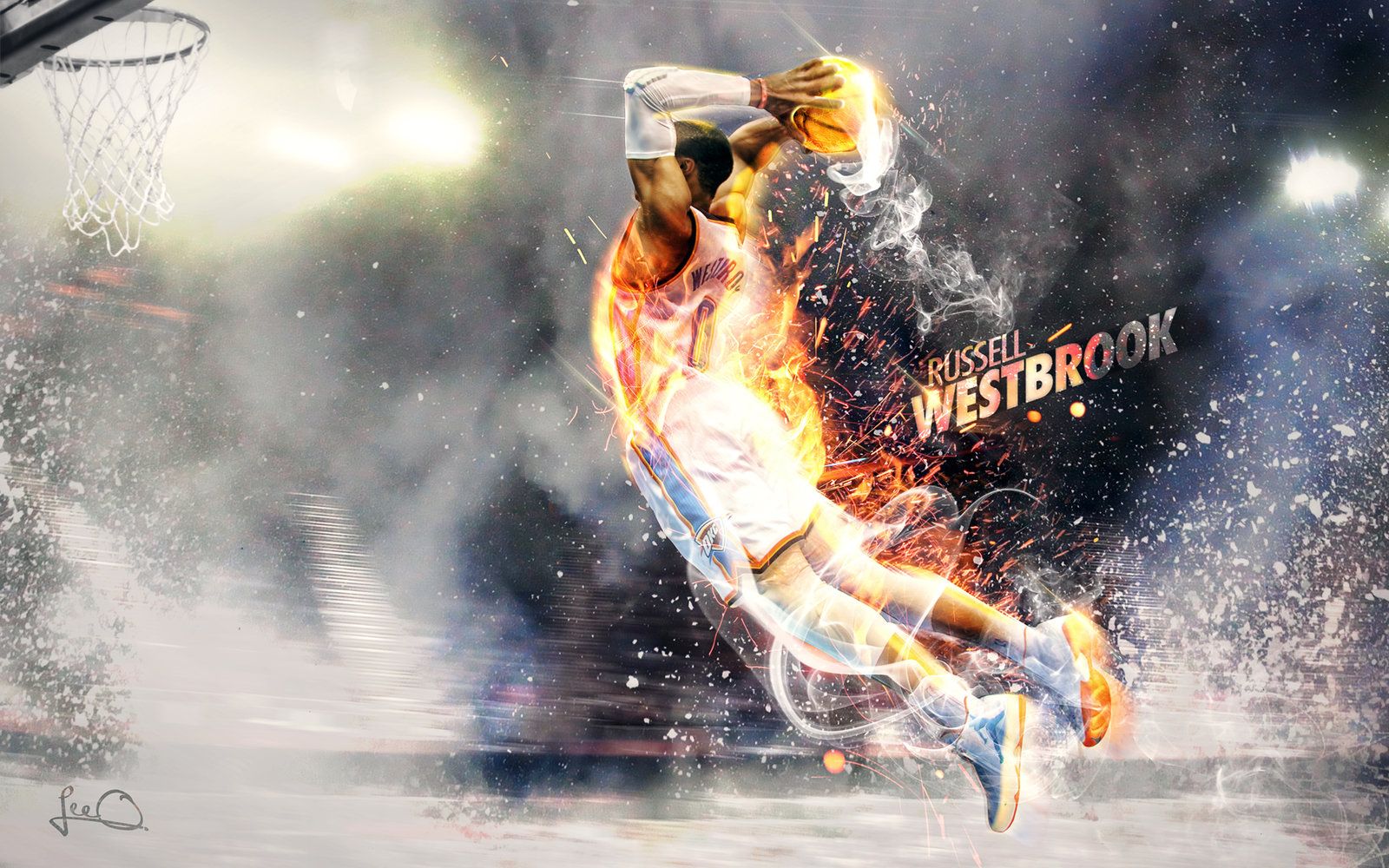 Russell Westbrook Dunking Wallpapers