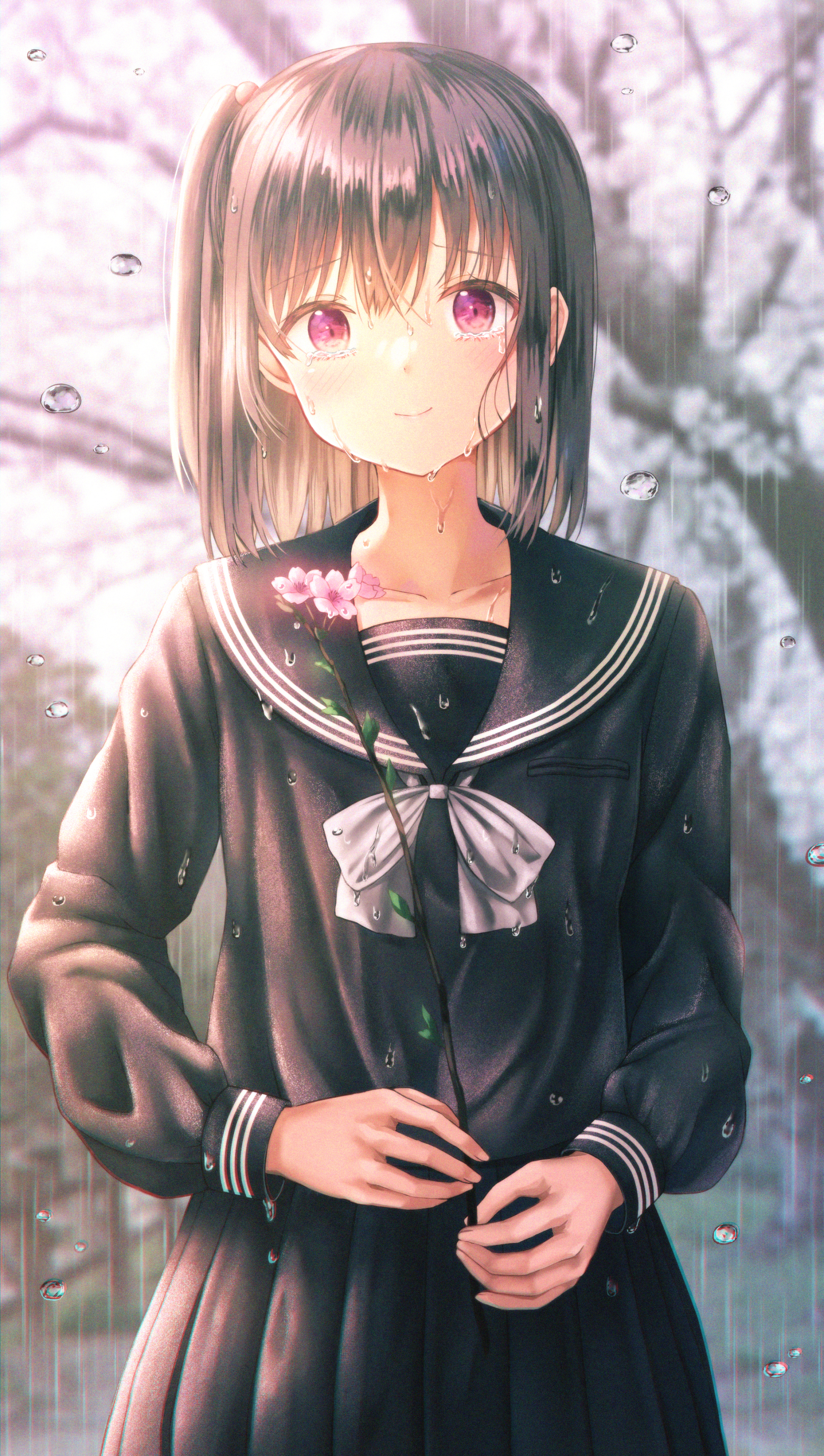 Sad Anime Girl In The Rain Wallpapers