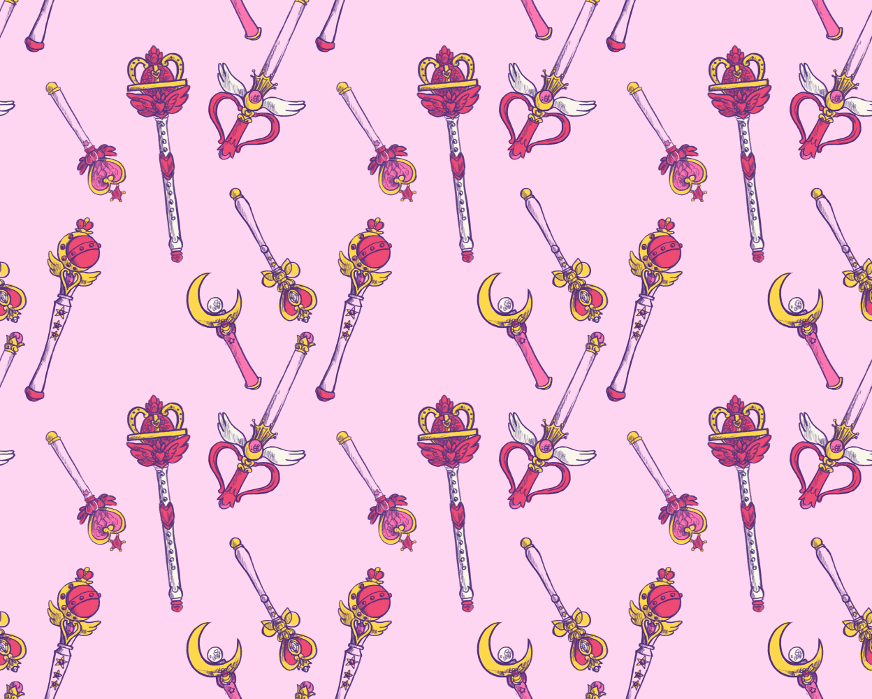 Sailor Moon Pattern Wallpapers