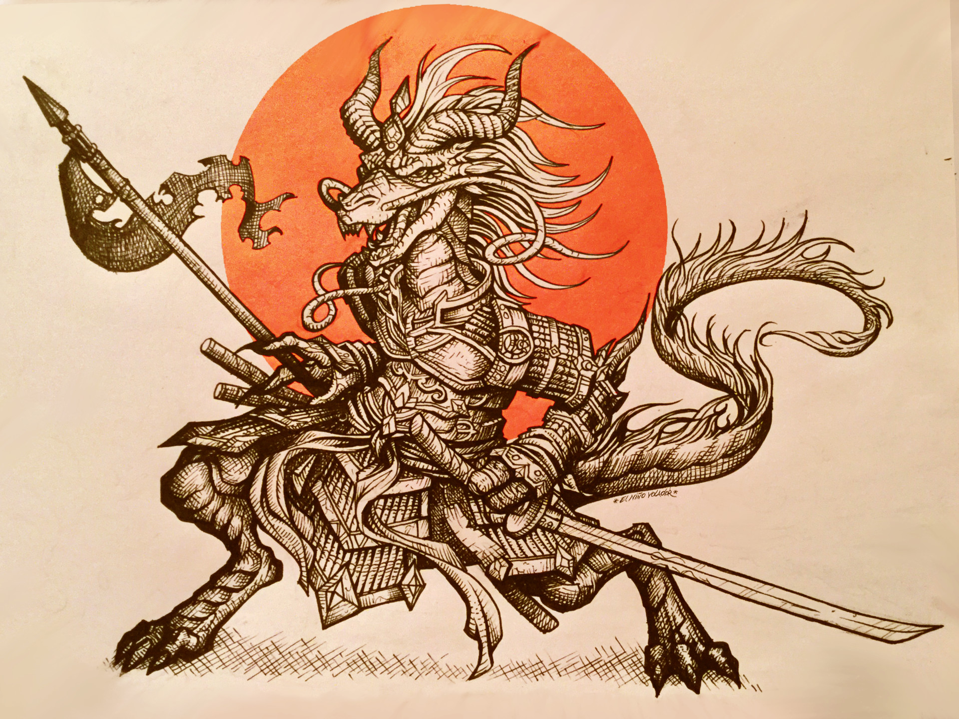 Samurai Vs Dragon Wallpapers