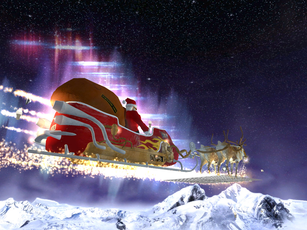 Santa Sleigh Wallpapers