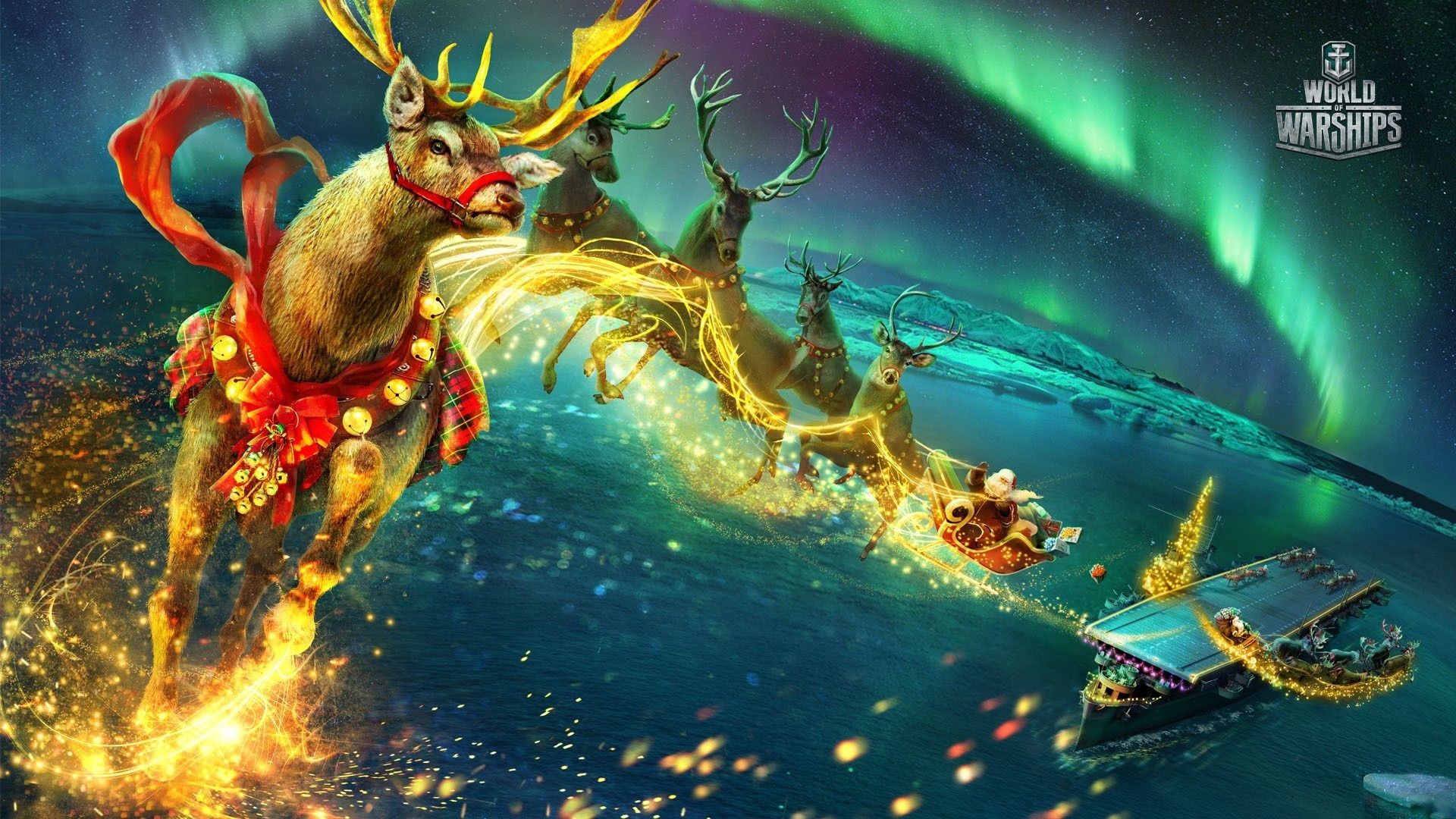 Santa Sleigh Wallpapers